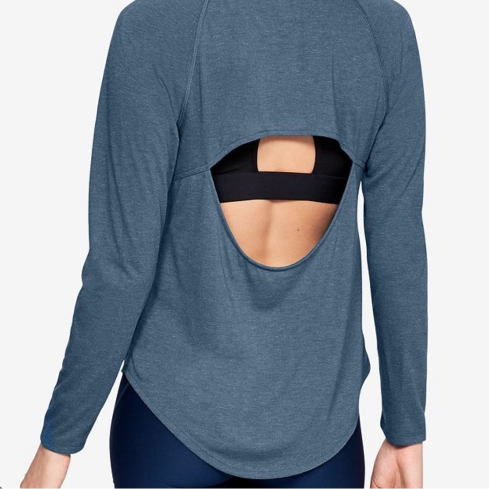 Under Armour cutout back sweatshirt dark gray size M